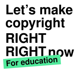 Vamos endireitar os direitos de autor para a Educação #RightCopyright #FixCopyright